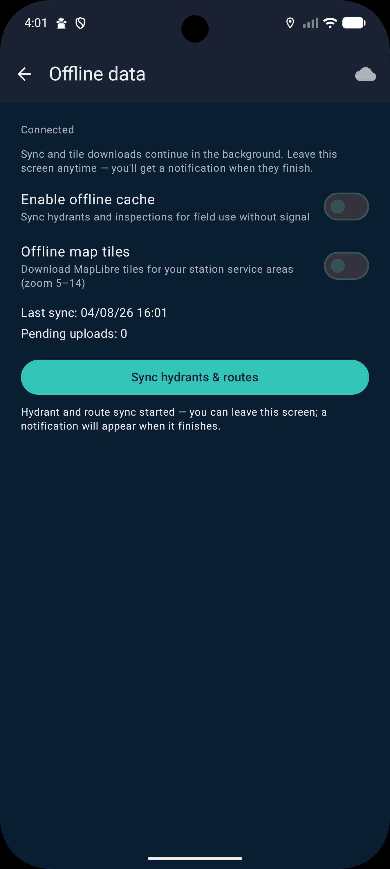 Offline sync