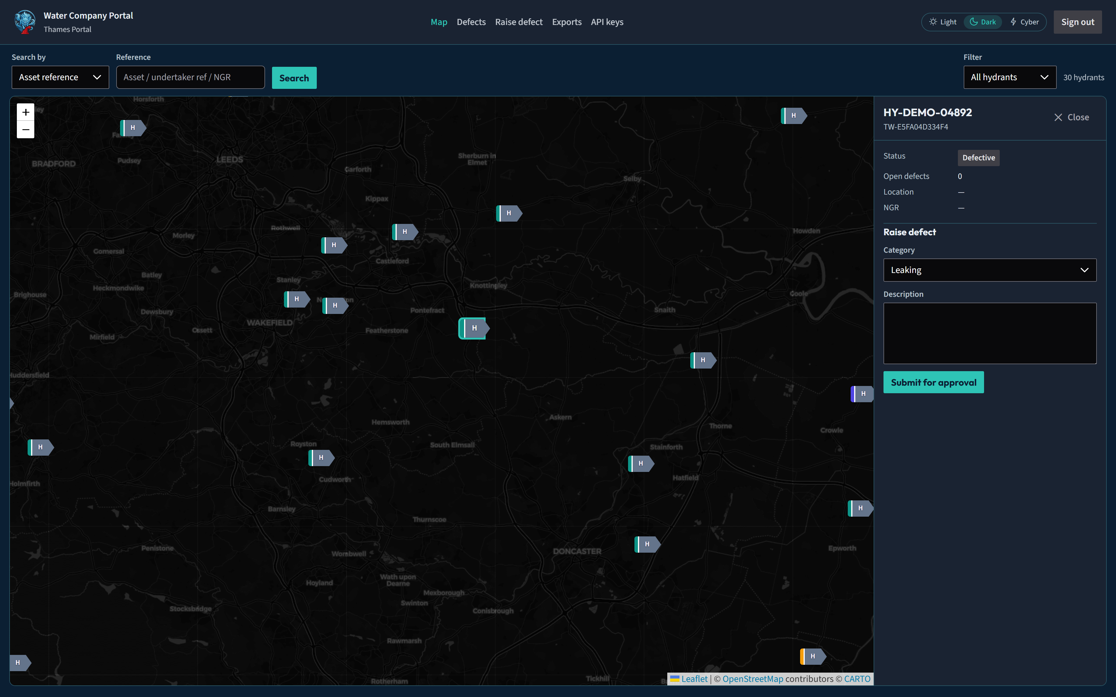 Partner portal — defects & assets